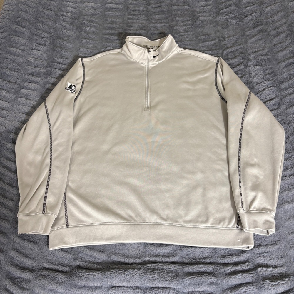 Nike Golf Mens Therma-FIT 1/4 Zip Pullover Gray The Hawthorns Large 416574-061